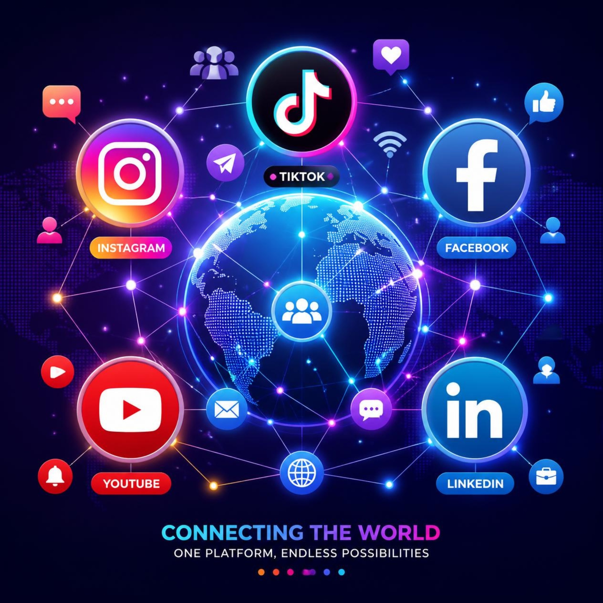 Global marknadsföringsstrategi och nätverk i sociala medier.